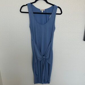 Gianni Bini Dusty Blue Knot-Front Midi Dress